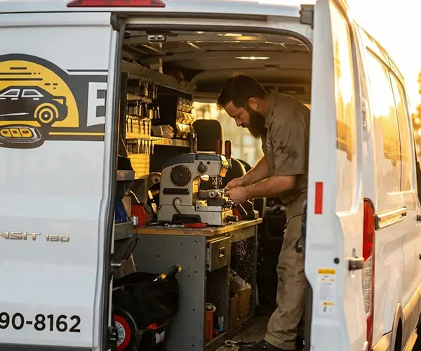EZ Car Keyz technician assisting with car lockout service