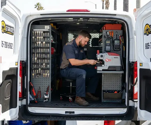 EZ Car Keyz technician programming a car key on-site