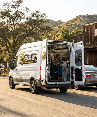 EZ Car Keyz mobile van at Viejas Casino and the Cleveland National Forest backcountry