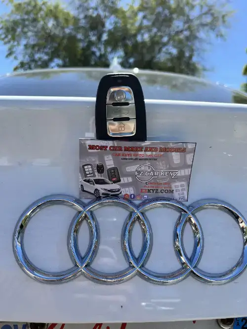 Audi Just Finished Transponder Key On Compact Car Gear Shift - EZ Car Keyz Ellwood, Goleta