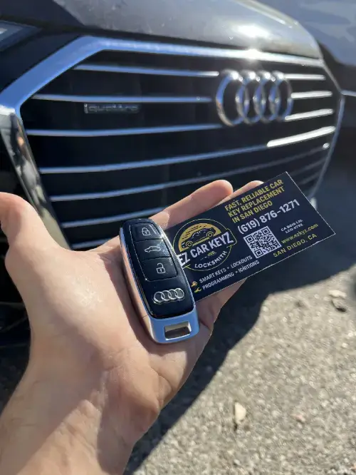 Audi Key Fob Replacement On Sedan Dashboard Near Vents - EZ Car Keyz Carmel Valley, Del Mar