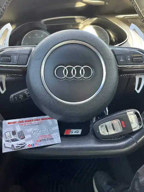 Audi Transponder Key On Sports Car Armrest - EZ Car Keyz Bayside, Imperial Beach