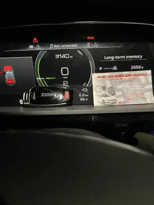 Audi Transponder Key On Truck Door Panel Interior - EZ Car Keyz Lang Ranch, Thousand Oaks