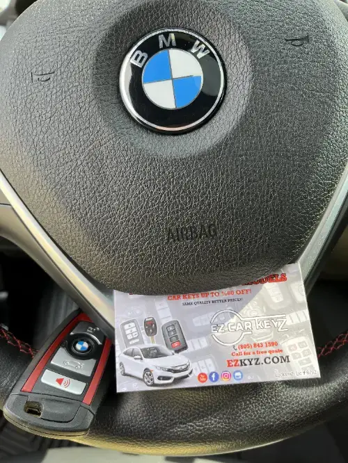 Bmw Push To Start Key On Sedan Door Panel - EZ Car Keyz Premium Outlets Area, Camarillo