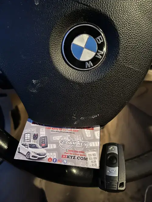 Bmw Smart Key On Luxury Car Gear Shift - EZ Car Keyz Sandyland Cove, Carpinteria