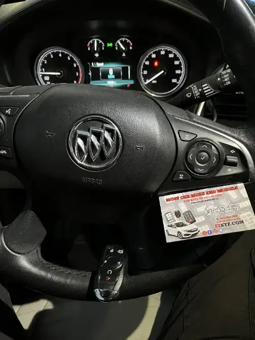 Buick Transponder Key On Sports Car Armrest - EZ Car Keyz Premium Outlets Area, Camarillo