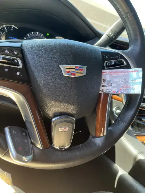 Cadillac Remote Head Key On Luxury Suv Door Panel - EZ Car Keyz Via Real Corridor, Carpinteria