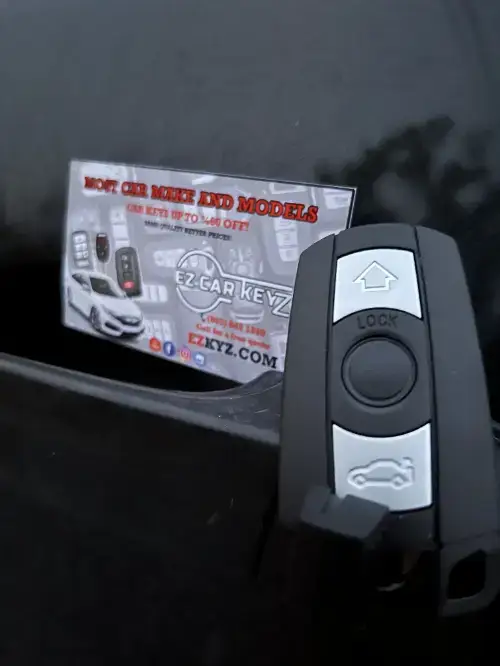 Chevrolet Just Cut Flip Key On Compact Car Door Panel Surface - EZ Car Keyz Loma Alta, Oceanside