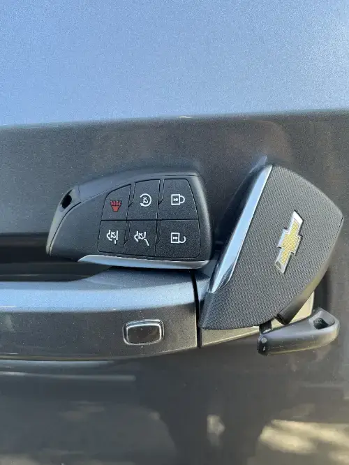 Chevrolet Just Programmed Push To Start Key On Compact Car Steering Wheel - EZ Car Keyz Sandyland Cove, Carpinteria