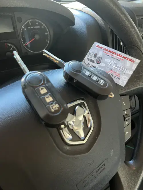 Honda Remote Head Key On Truck Armrest - EZ Car Keyz Downtown Encinitas, Encinitas
