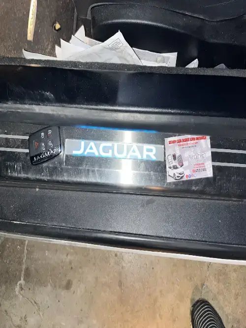 Jaguar Remote Head Key On Family Sedan Dashboard - EZ Car Keyz Casa de Oro, Spring Valley
