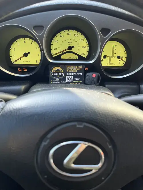 Lexus Flip Key On Compact Car Gear Shift Area - EZ Car Keyz Carmel Valley, Del Mar