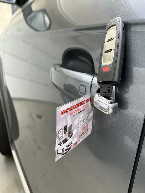 Nissan Just Programmed Smart Key On Compact Car Door Panel - EZ Car Keyz Matilija, Ojai