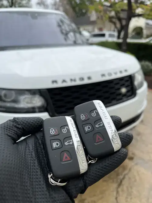 Range Rover Flip Key On Sports Car Dashboard Center - EZ Car Keyz Winter Gardens, Lakeside