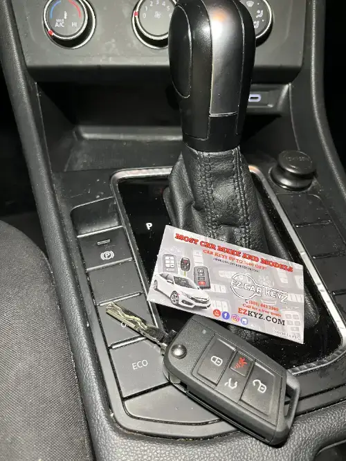 Range Rover Push To Start Key On Sedan Center Console Area - EZ Car Keyz Blackstock, Oxnard