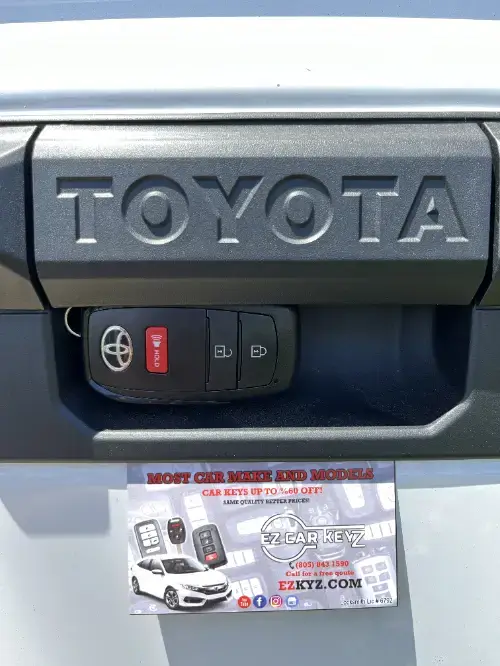 Toyota Flip Key On Sedan Armrest Surface - EZ Car Keyz Meiners Oaks, Ojai