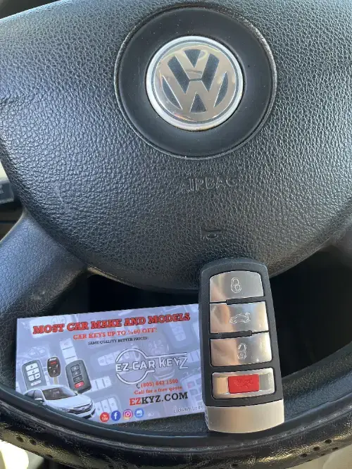Volkswagen Jetta Flip Key In Center Console Of Family Sedan - EZ Car Keyz Blackstock, Oxnard