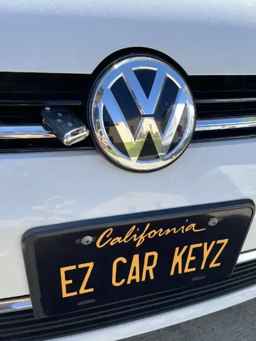 Volkswagen Key Fob On Luxury Suv Steering Wheel - EZ Car Keyz Matilija, Ojai