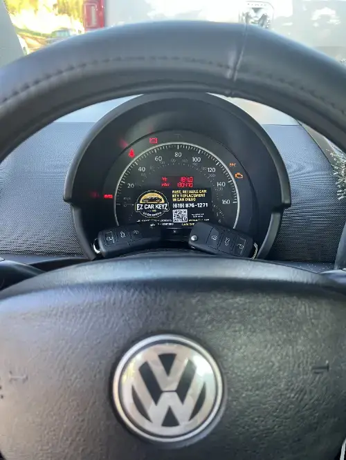 Volkswagen Transponder Key On Sedan Door Panel Shelf - EZ Car Keyz Carmel Valley, Del Mar
