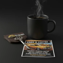 Cars and Coffee meet on Main St in El Cajon - first Saturday mornings