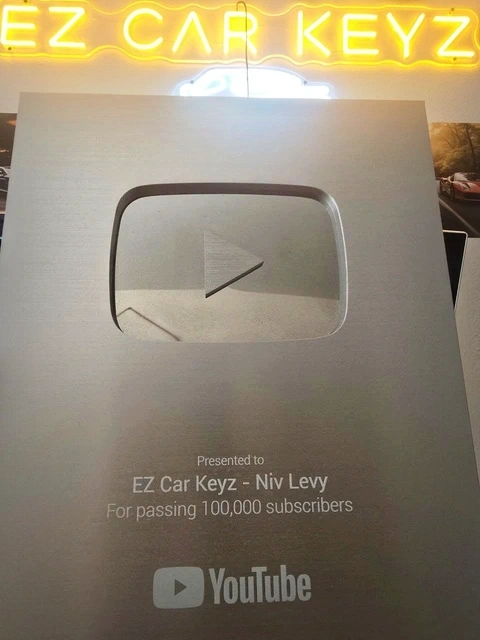 EZ Car Keyz 100K YouTube Silver Play Button