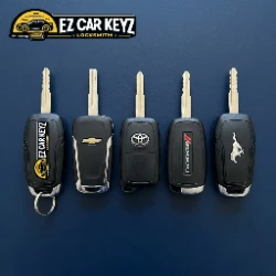 Fallbrook agricultural truck and military muscle-car key mix - F-150s and Silverados next to Chargers and Mustangs