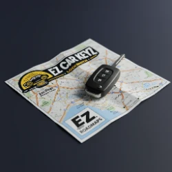 Car key and road map - National City 10 to 15 minute coverage from South Bay staging
