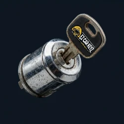 Classic ignition cylinder and key - Oxnard lowrider and classic car locksmith work