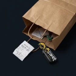 Shopping bag with a key fob at The Collection at RiverPark in Oxnard