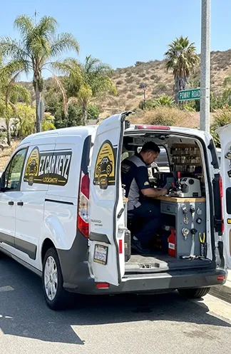 EZ Car Keyz mobile van at the Poway Business Park
