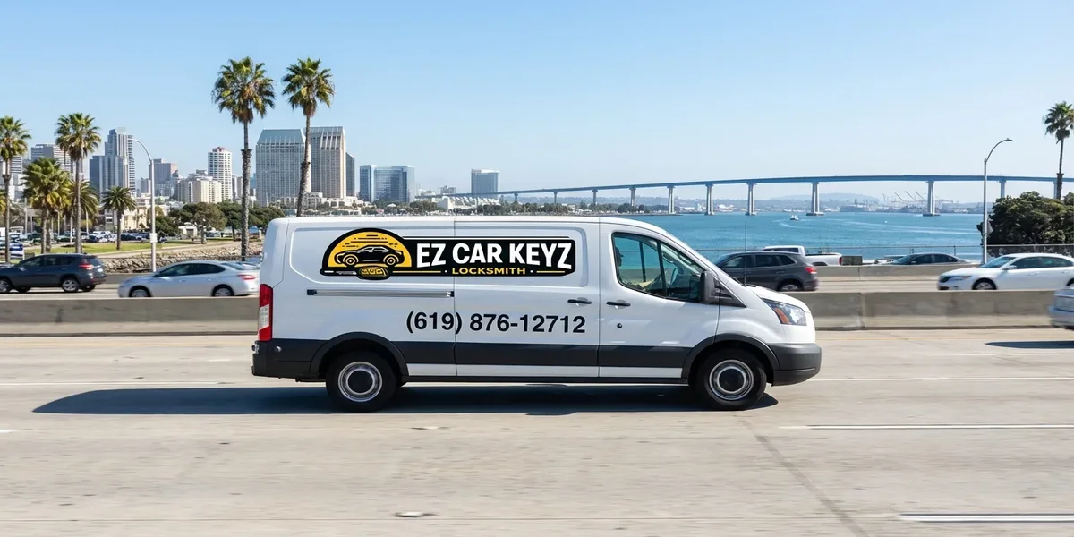 EZ Car Keyz mobile locksmith service van in Alpine