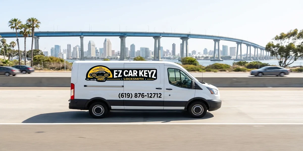 EZ Car Keyz mobile locksmith service van in Carlsbad