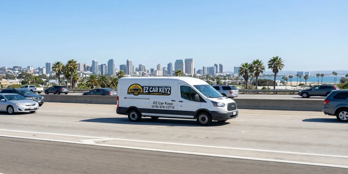 EZ Car Keyz mobile locksmith service van in Coronado