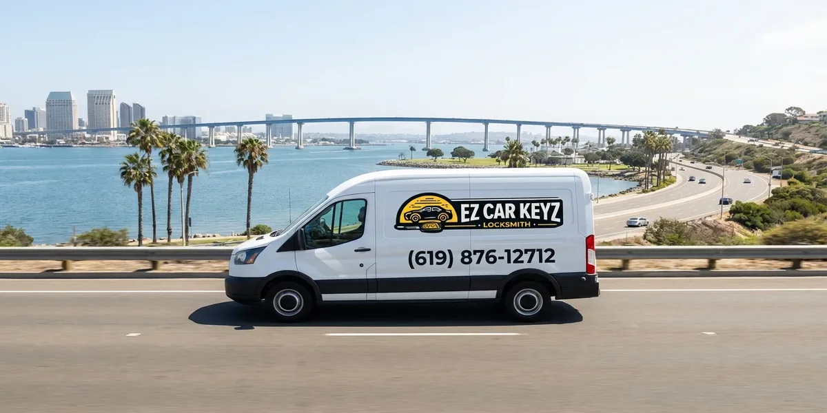 EZ Car Keyz mobile locksmith service van in Del Mar