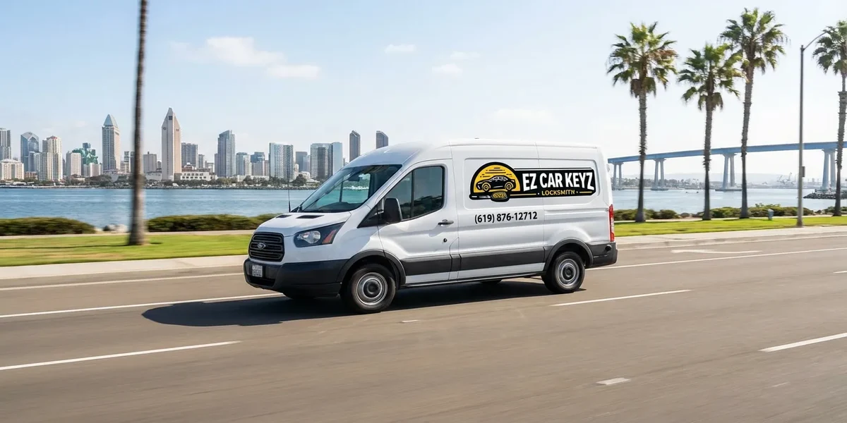 EZ Car Keyz mobile locksmith service van in Encinitas