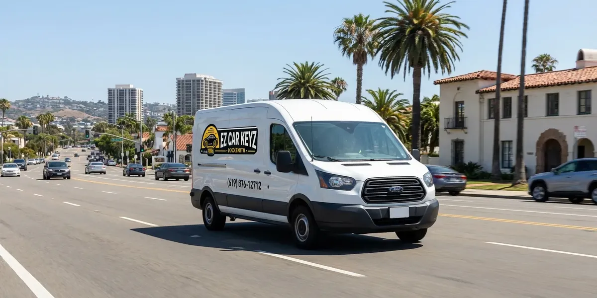 EZ Car Keyz mobile locksmith service van in Fallbrook