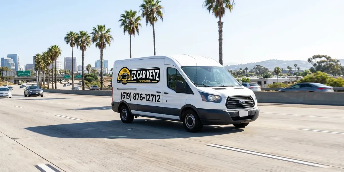 EZ Car Keyz mobile locksmith service van in Imperial Beach
