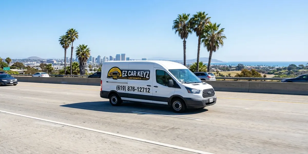 EZ Car Keyz mobile locksmith service van in La Mesa