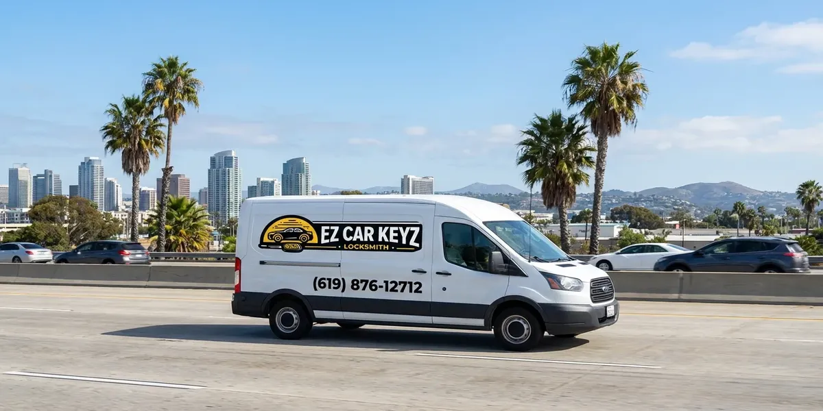 EZ Car Keyz mobile locksmith service van in Lakeside