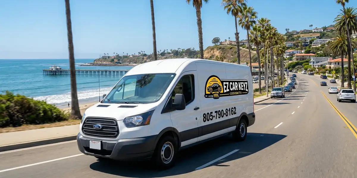 EZ Car Keyz mobile locksmith service van in Montecito
