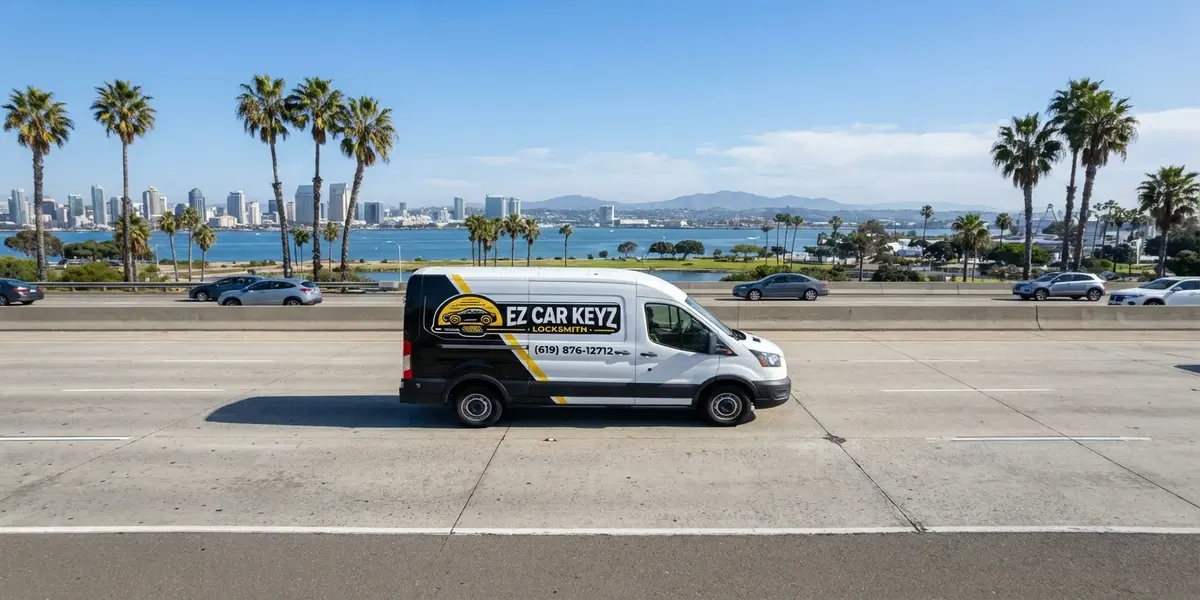 EZ Car Keyz mobile locksmith service van in National City
