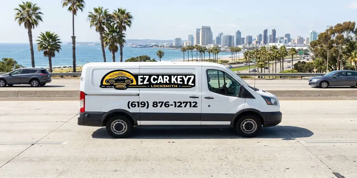 EZ Car Keyz mobile locksmith service van in Oceanside