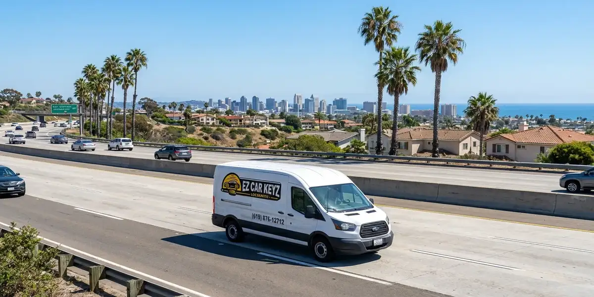 EZ Car Keyz mobile locksmith service van in Otay Mesa