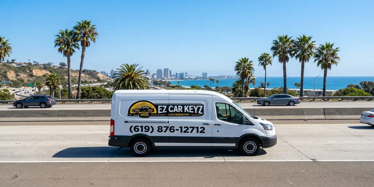 EZ Car Keyz mobile locksmith service van in Rancho Bernardo