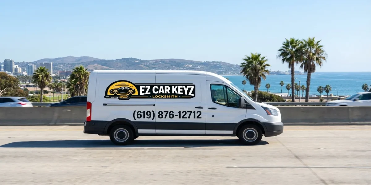 EZ Car Keyz mobile locksmith service van in Rancho Santa Fe