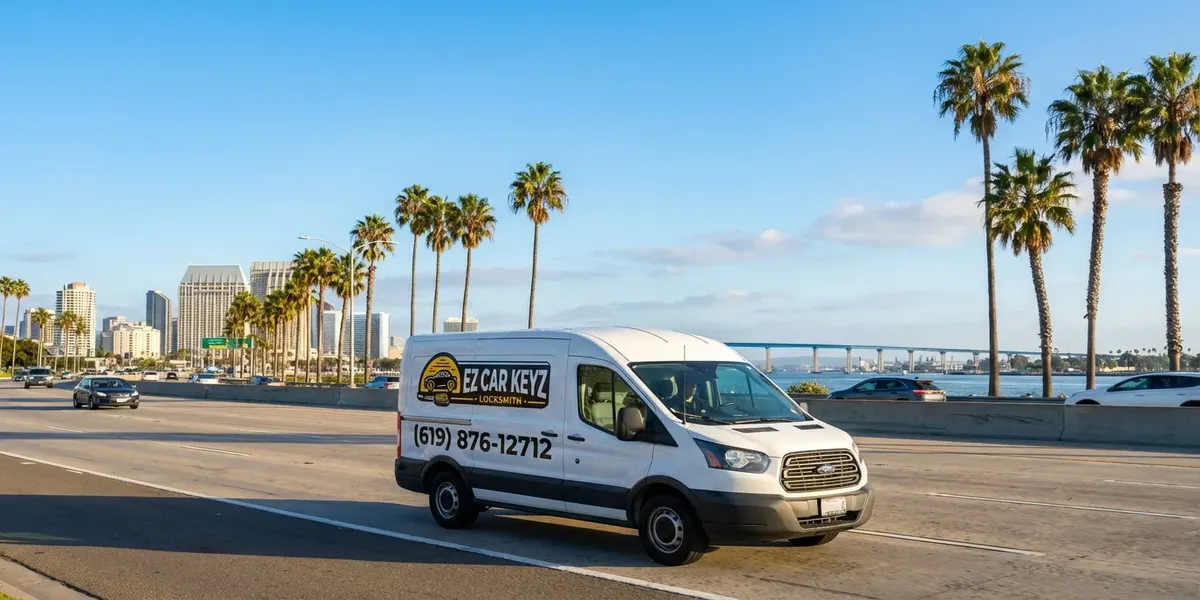 EZ Car Keyz mobile locksmith service van in San Diego
