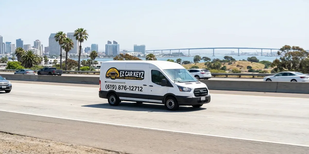EZ Car Keyz mobile locksmith service van in San Marcos