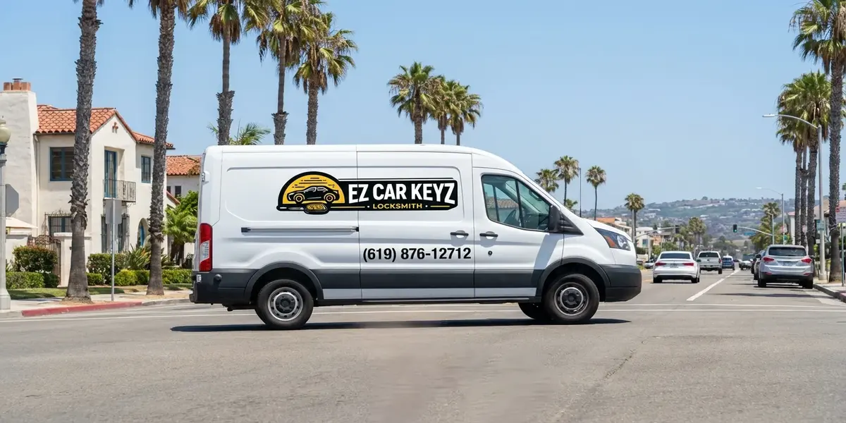 EZ Car Keyz mobile locksmith service van in Solana Beach