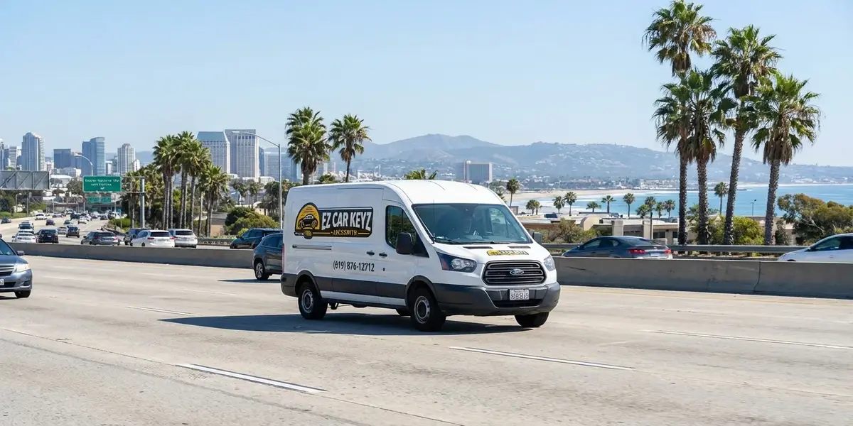 EZ Car Keyz mobile locksmith service van in Vista