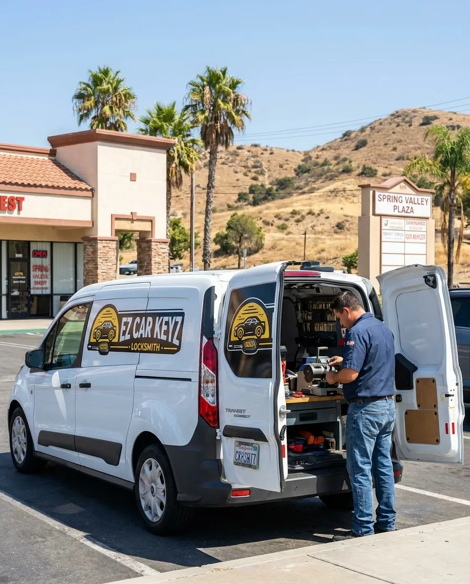 EZ Car Keyz mobile van on Bancroft Drive in Spring Valley